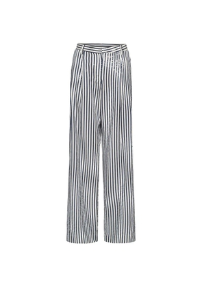 TWP Sulli sequin-embellished striped trousers - White