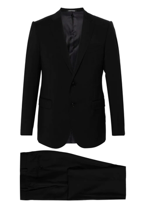 Emporio Armani single-breasted virgin wool suit - Blue