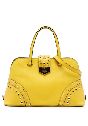 Prada Pre-Owned 2010-2025 Studded Saffiano Cuir Promenade satchel - Yellow