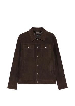 7 For All Mankind suede-finish press-stud jacket - Brown