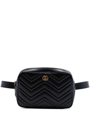 Gucci Pre-Owned 2016-2025 GG Marmont Square Matelasse Leather belt bag - Black