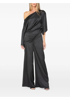 JBQ Claude leopard-jacquard trousers - Black