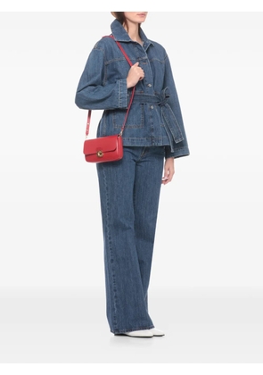 Coccinelle C-Me Lock pebbled leather shoulder bag - Red