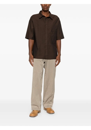 Frei-Mut Salter textured short-sleeve shirt - Brown