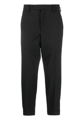Neil Barrett cropped gabardine tapered trousers - Grey