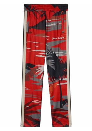Palm Angels Hawaii-print track pants - Red