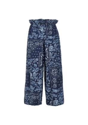 Emporio Armani patchwork floral-print trousers - Blue