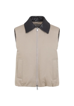 Brunello Cucinelli reversible check-pattern gilet - Neutrals