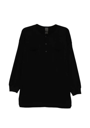 The Viridi-Anne Henley-neck T-shirt - Black