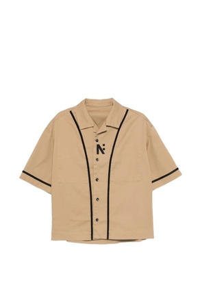 Nine In The Morning Orazio logo-embroidered shirt - Neutrals