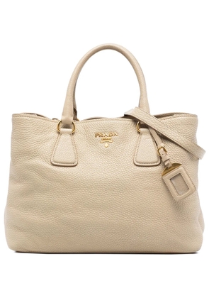 Prada Pre-Owned 2000-2025 Vitello Daino Open Convertible Tote satchel - Brown