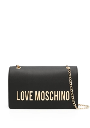 Love Moschino logo-lettering shoulder bag - Black