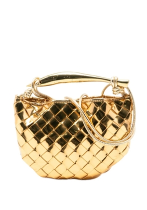 Bottega Veneta Pre-Owned 2012-2026 Baby Metallic Lambskin Intrecciato Sardine satchel - Gold