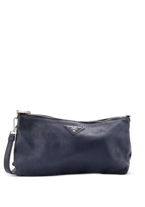Prada Pre-Owned Flat Zip Vitello Daino Mini crossbody bag - Blue