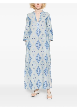 NIMO WITH LOVE V-neck maxi kaftan - Blue