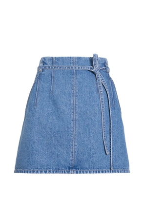Tanya Taylor Annika belted mini skirt - Blue