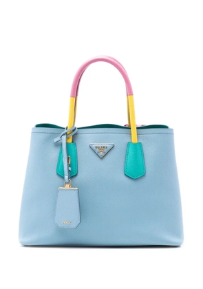Prada Pre-Owned 2010-2025 Small Bicolor Saffiano Cuir Double satchel - Blue