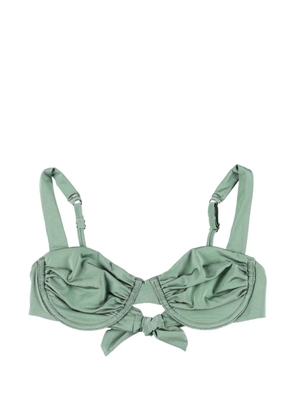 BELAMER Aless ruched bikini top - Green