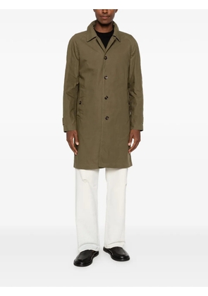 L'impermeabile New Dean waxed raglan-sleeve coat - Green