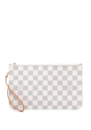 Louis Vuitton Pre-Owned 2015 Damier Azur Neverfull MM pouch - White