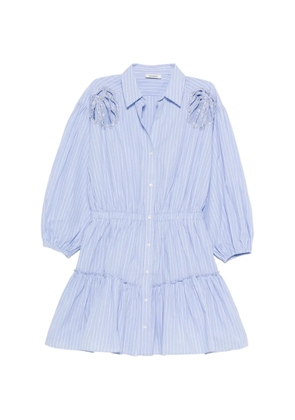 SANDRO striped-pattern mini dress - Blue