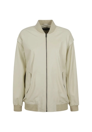 Enes leather bomber jacket - Neutrals