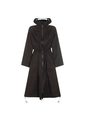 Herno drawstring-waist hooded coat - Black