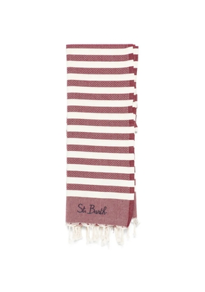 MC2 Saint Barth Foutas striped beach towel - Red