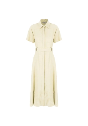 Antonelli belted short-sleeve dress - Neutrals