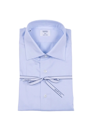 Mazzarelli blue slim-fit shirt