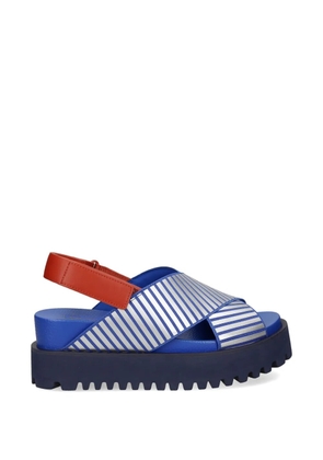 United Nude Rico X Sandal striped crossover-strap sandals - Blue