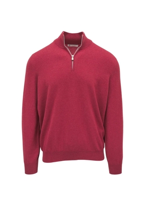 Brunello Cucinelli zip-collar sweatshirt - Red