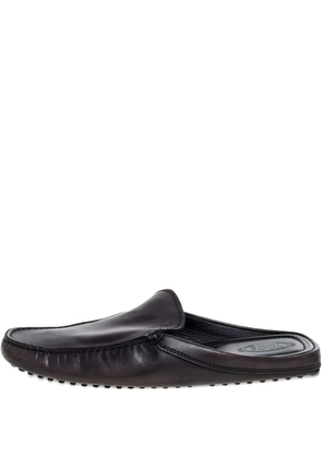 Tod's round-toe leather mules - Black