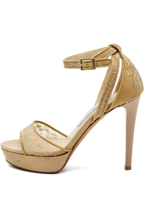Jimmy Choo Pre-Owned 110mm Kayden sandals - Neutrals