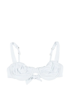 BELAMER Aless ruched bikini top - White