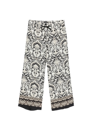 Cambio Adrienne baroque-print trousers - Black