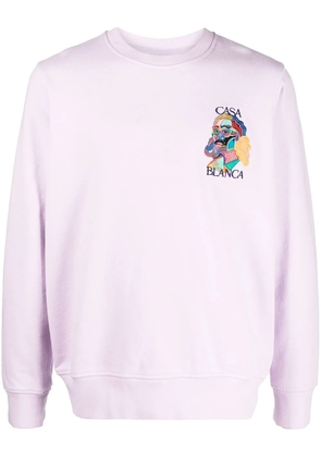 Casablanca logo-embroidered sweatshirt - Pink