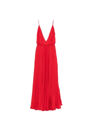 Vivetta V-neck pleated maxi dress - Red