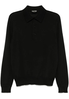 TOM FORD knitted polo shirt - Black