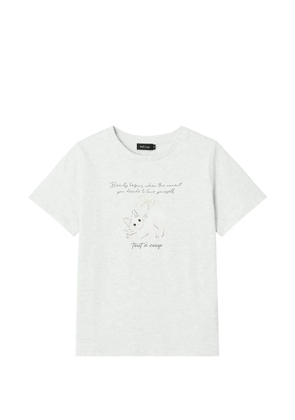 tout a coup cat-print T-shirt - Grey