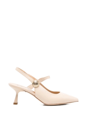 mot-clè button-embellished slingback pumps - Neutrals