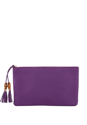 Gucci Pre-Owned Bamboo tassel clutch bag - Purple