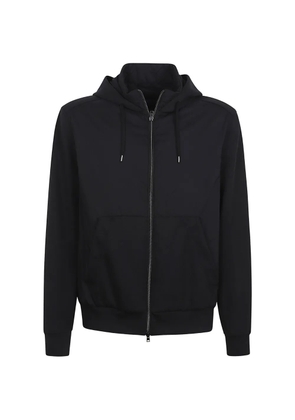 Herno drawstring-hood zip-up jacket - Black