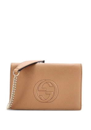 Gucci Pre-Owned Soho Wallet on Chain Leather crossbody bag - Neutrals