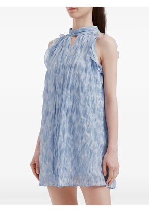 b+ab crinkled mini dress - Blue