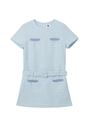 b+ab distressed-detail mini dress - Blue