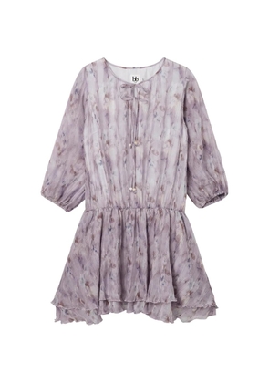 b+ab floral-print mini dress - Purple
