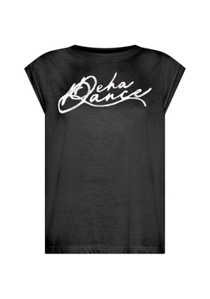 DEHA rhinestone-embellished t-shirt - Black