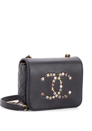 CHANEL Pre-Owned Giant Crystal CC Flap Bag Lambskin Mini crossbody bag - Black