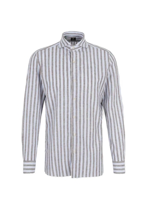 Luigi Borrelli striped-pattern shirt - Brown